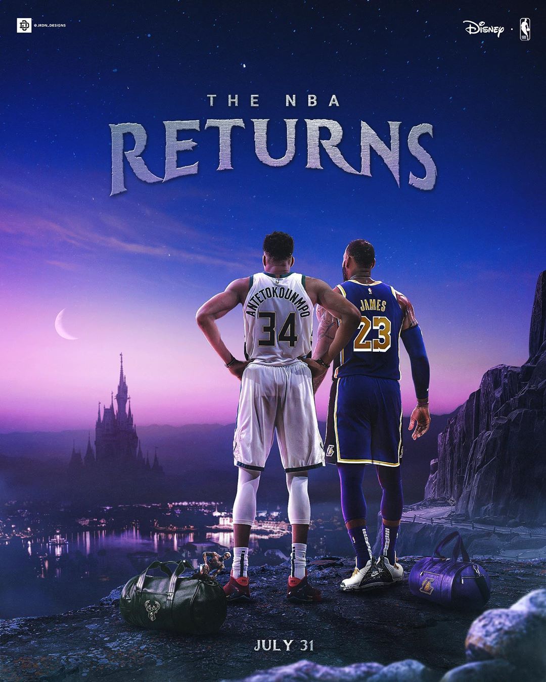 NBA将在奥兰多迪士尼世界度假区复赛海报